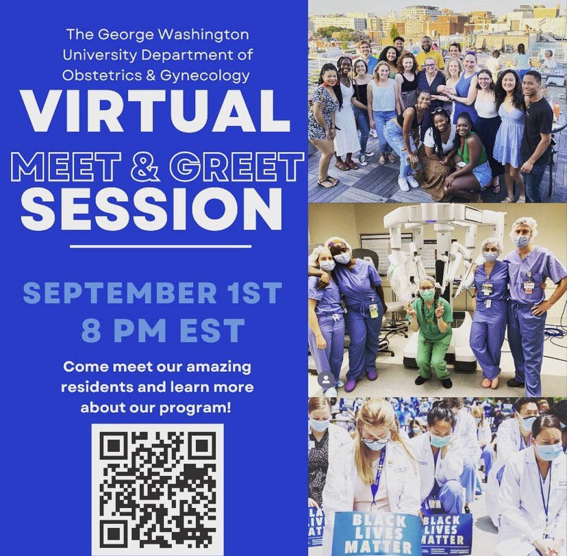 Come (virtually) hang out with us! We can’t wait to meet you 🥰🥰🥰 scan the QR code to sign up for our next Meet and Greet! Link for the meet and greet! gwu-edu.zoom.us/j/99579841569