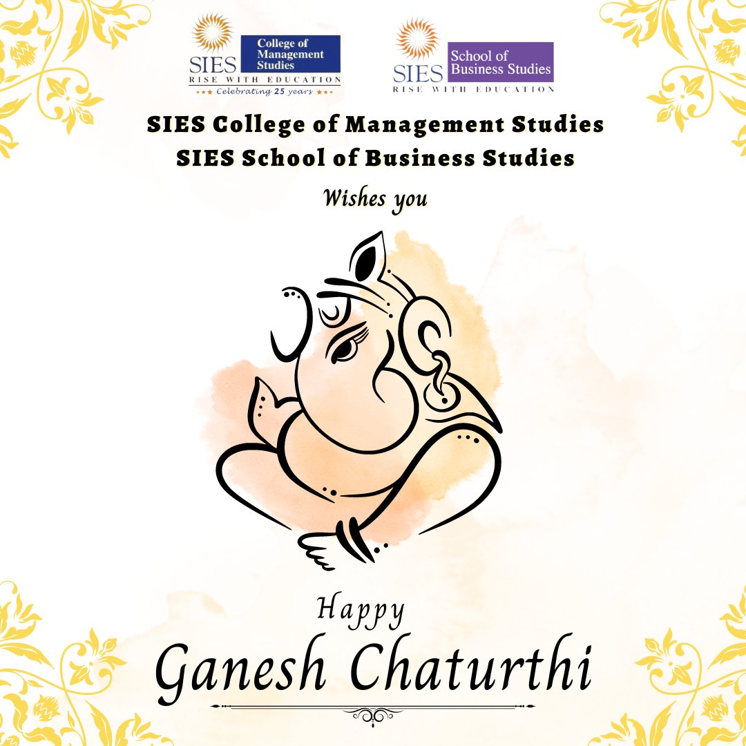 SiescomsNerul's tweet photo. SIESCOMS &amp; SIESSSB  wishes you A Very Happy Ganesh Chaturthi!!

#SIESSBS #SIESCOMS
#GaneshChaturthi #Ganesha #Festive  #LifeAtSIES #Mumbai #Bschool https://t.co/dmzacurGN9