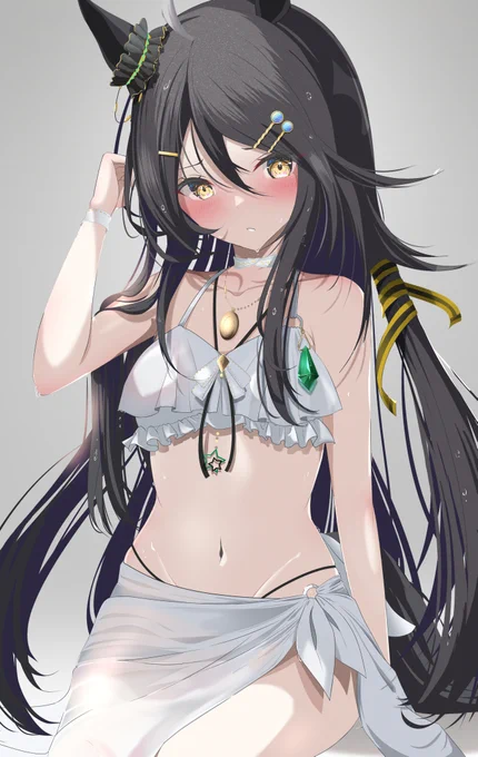 #今月描いた絵を晒そう#ウマ娘#マンハッタンカフェ今月も多くの方に見ていただけてとても嬉しかったです。もっと高いクオリティのイラストをたくさん投稿できるよう頑張ります! 