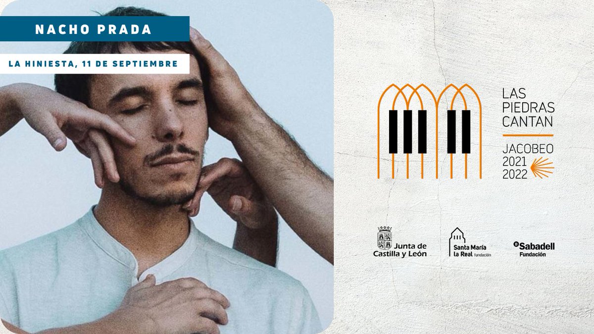 FundacionSMLRPH's tweet photo. Próximos conciertos #LasPiedrasCantan 🎶
🔹 Domingo 11 de septiembre. #NachoPrada tocará en la plaza de la iglesia de Sª Mª la Real de La Hiniesta - #Zamora. 20:00 h.
Más información + plaza para la visita guiada: https://t.co/Q23cNEe7t2 https://t.co/Varss7RcjF