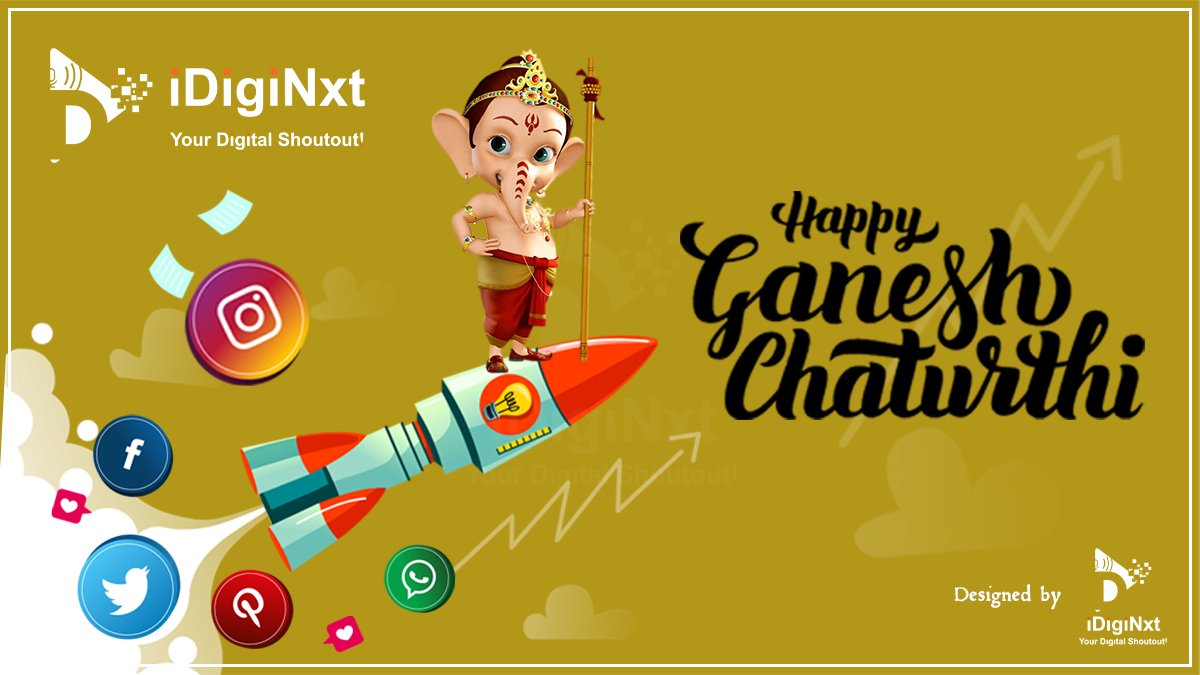 idiginxt's tweet photo. "On the Eve of Ganesh Chaturthi, let’s start something new with positive mindset and leave all the worry on him. He will take care of it. And say louder one more time-“Ganpati Bappa Mourya”.
 #ganpatifestival #ganpatibappamoriya #lordganesha  #ganeshotsav #ganeshji #idiginxt https://t.co/UiWovISWar