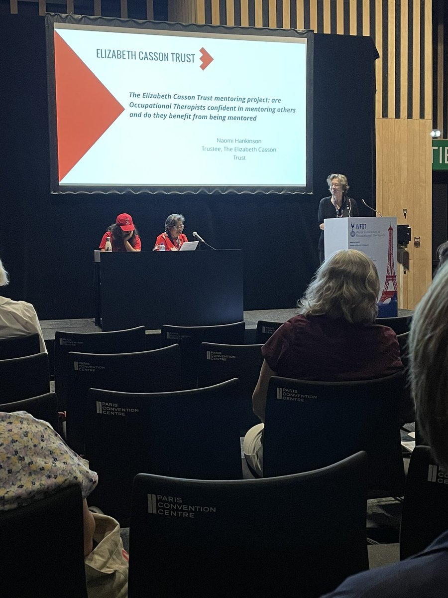suewatersOT's tweet photo. @ElizabethCasso1 #WFOT2022  Naomi Hankinson sharing mentoring project. Sounds great that 84% of mentees are willing to be mentors. Great work all. https://t.co/JIh1rOtfJg