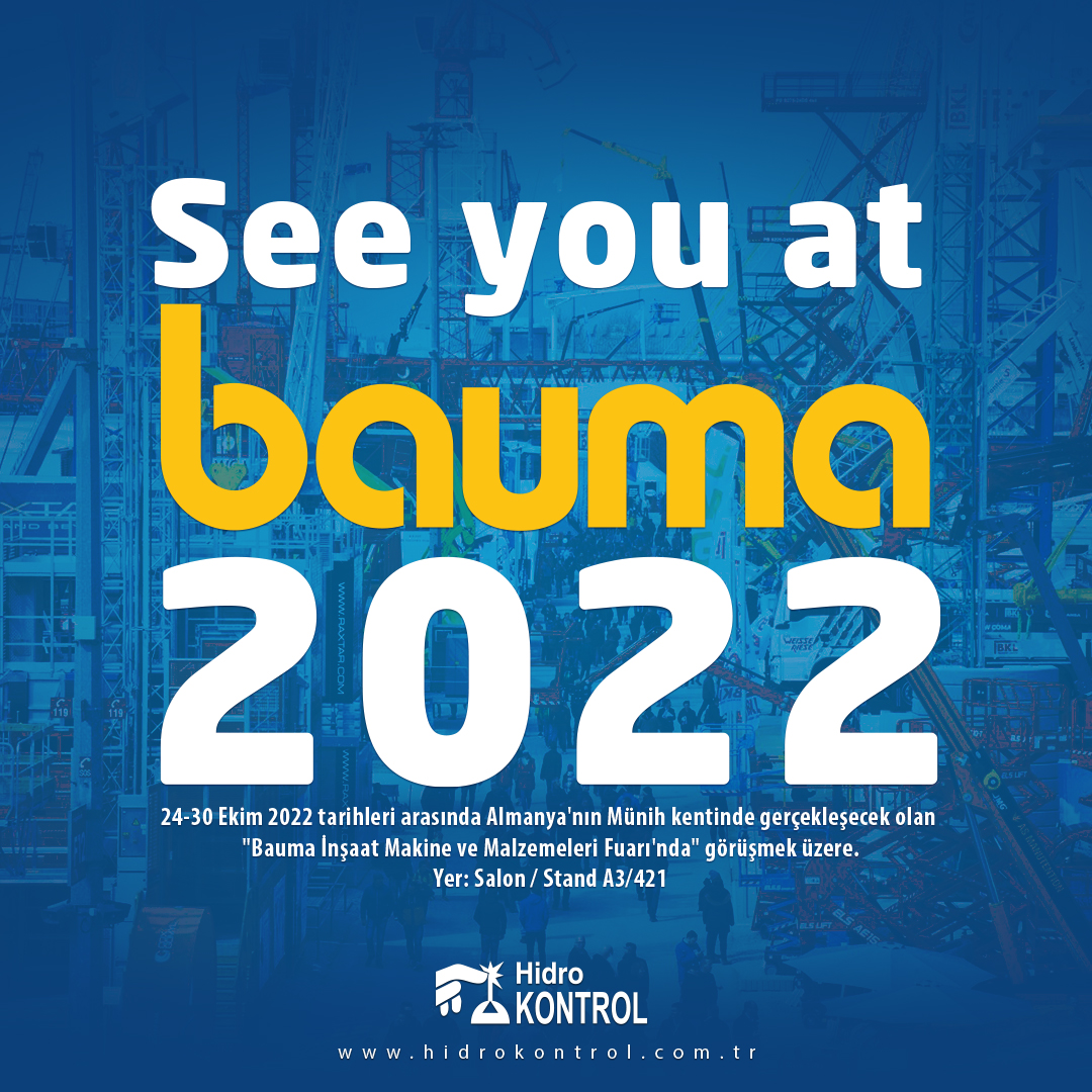 👉bauma 2022 - Hall / Booth A3.421
📅October 24-30, 2022 #München Messe DE