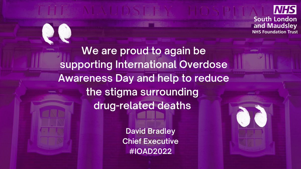 This International Overdose Awareness Day 2022 we’re lighting up purple to raise awareness for accidental overdose and share the message that drug related deaths are avoidable. 💜 Read more: ow.ly/ufcz50KwmzN @NIHRMaudsleyBRC @KingsIoPPN @CEO_DavidB