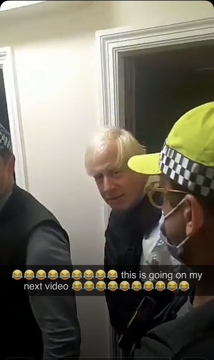 Wheresossa's tweet image. Looool I’m dead how can my brother just get door kicked in by boris Johnson thought folks was making this shit up till I see him in stab proof vest n them ting 😂😂😂
