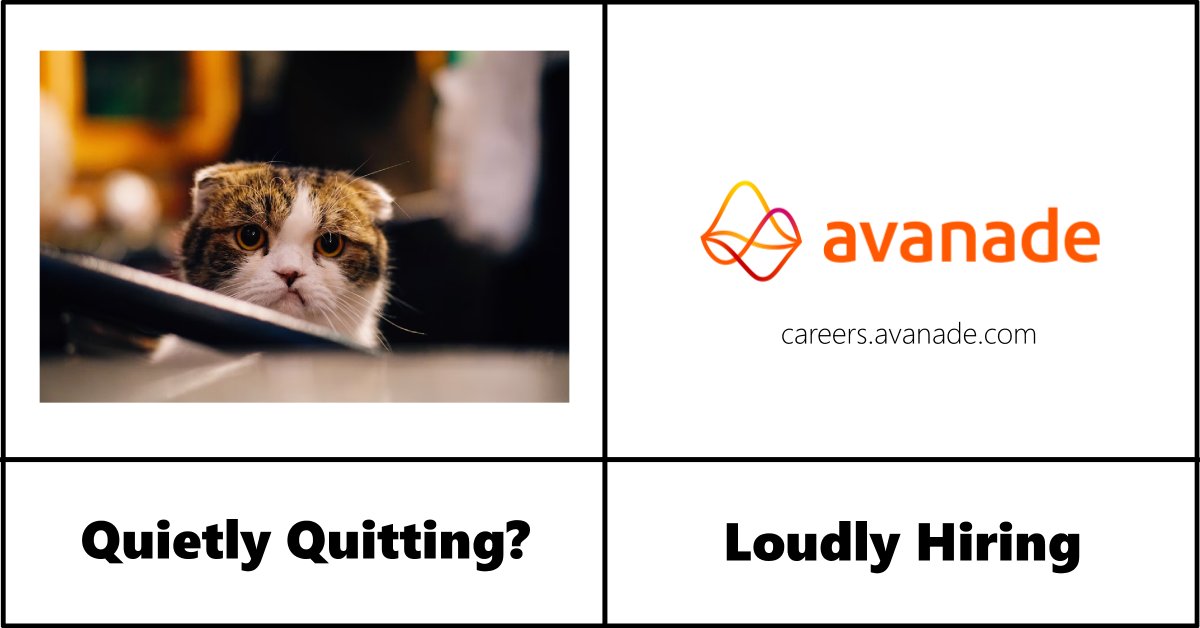 LeeEnglestone's tweet photo. Work for a company you love. 🧡 @Avanade 
Check out https://t.co/TB2uShWRtA today.

#quietquitting #AvanadeProud #WorkAtAvanade
Photo by 傅甬 (Unsplash) https://t.co/Yz2zV7tDTM