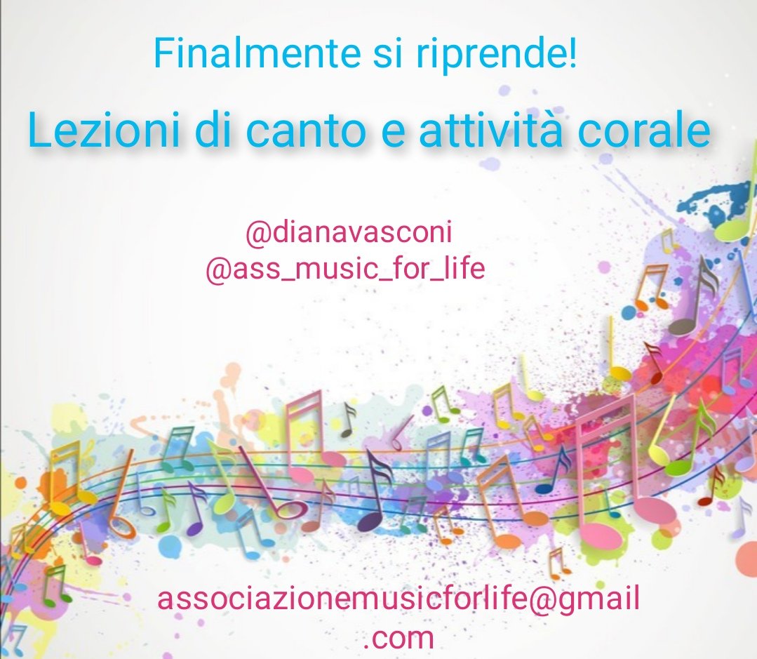 dianavasconi's tweet photo. Ci siamo!! Si riparte alla grande 💪per info associazionemusicforlife@gmail.com 🤩
#canto
#lezionindividuali
#lezionipersonalizzate
#laboratoriocorale
#musica
@dididianavasconi
@dianavasconi
@assmusicforlife
@ass_music_for_life
🎶🎶🎶🎶🎶🎶🎶🎶 https://t.co/wfxcyOZuYt