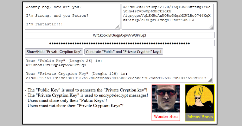 WPA_1's tweet photo. 100% JavaScript End-to-end Cryption (E2EC) a.k.a End-to-end Encryption (E2EE)!
https://t.co/1KlVn75eEY
.
#JavaScript #E2EE #E2EC
#Encryption #Decryption #Cryption #crypter #cypher
#Infosec #netsec #cybersec #CyberSecurity
#defcon #100DaysOfCode
#Chrome #Firefox #Opera #Edge