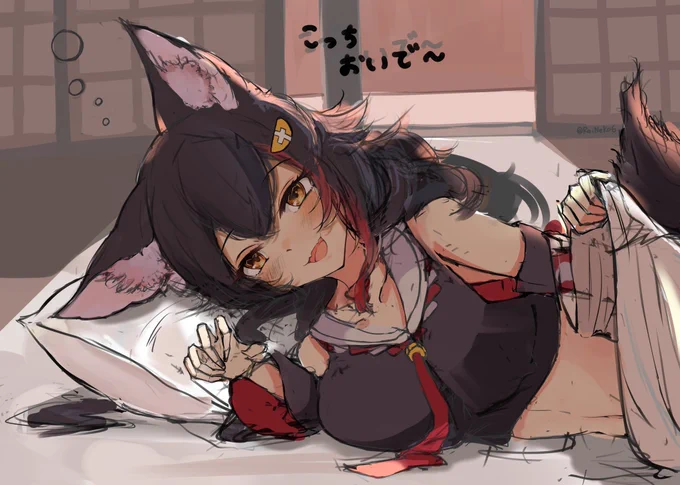 #みおーん絵  #絵かゆ  #今月描いた絵を晒そう おかゆ ミオしゃとうちの子を描きました!9月は沢山描きたいです! 