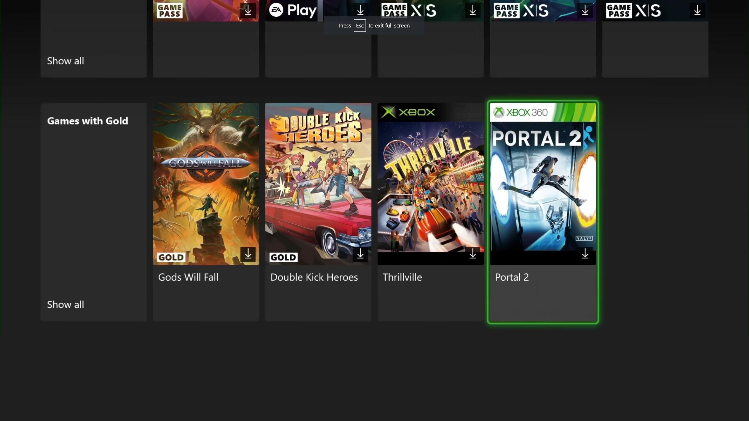 Portal 2 xbox one game pass sale