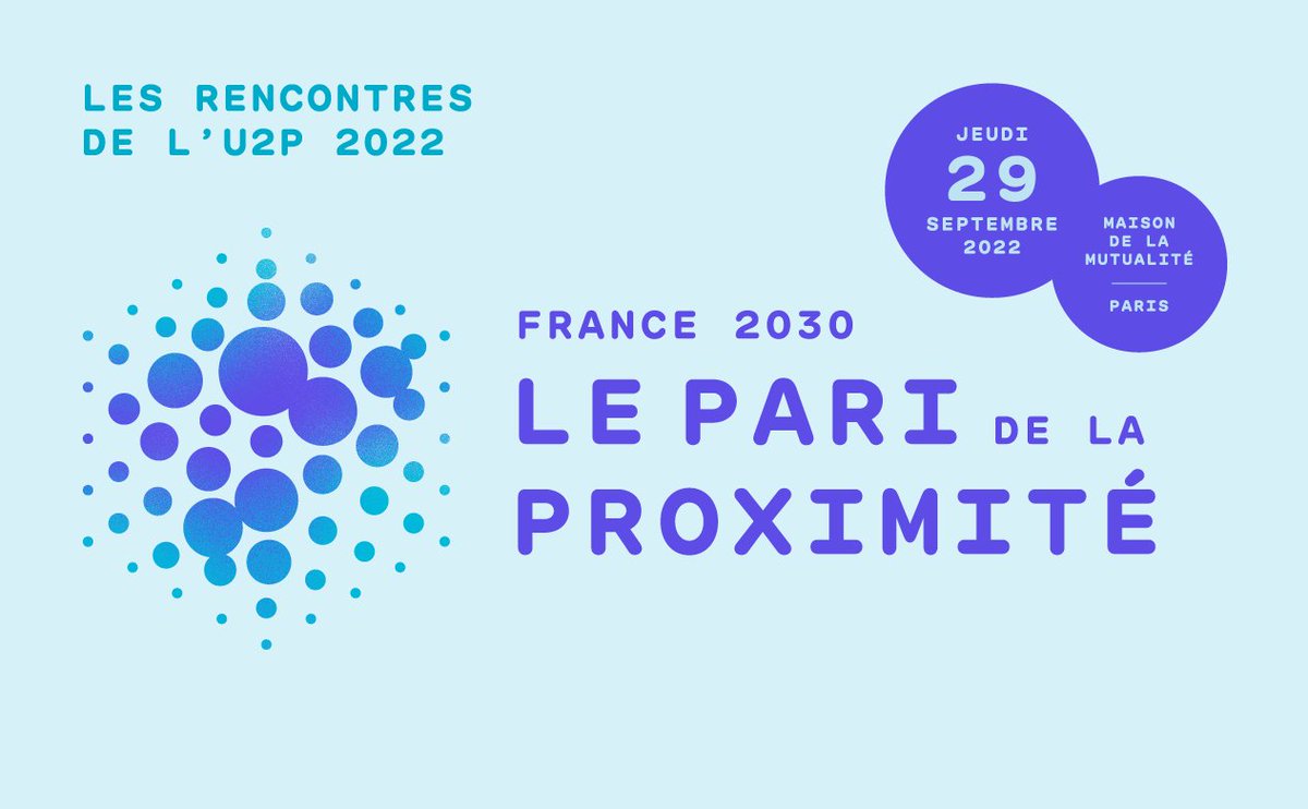 Plus que jamais, les valeurs et les atouts de la #proximité apparaissent nécessaires à la réussite des mutations en cours et au renouvellement de notre #projet de #société
ℹ Inscrivez-vous aux Rencontres de l'U2P le jeudi 29 septembre
🔗 rencontres-u2p.fr 
<a href="/U2P_france/">U2P</a>