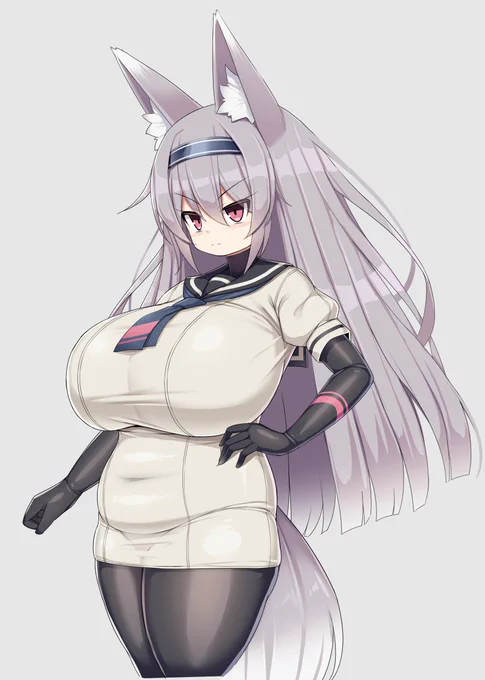 創作、ぽっちゃりロリ爆乳狐っ娘ちゃん 