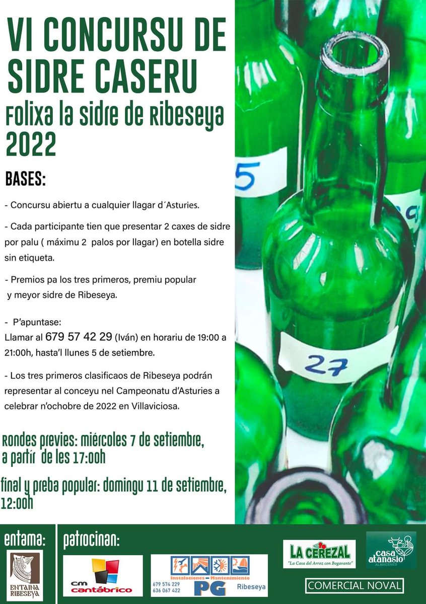 AytoRibadesella's tweet photo. 🍏Llega la Folixa la sidre de Ribeseya 🍏 https://t.co/rvHE1A3L2C