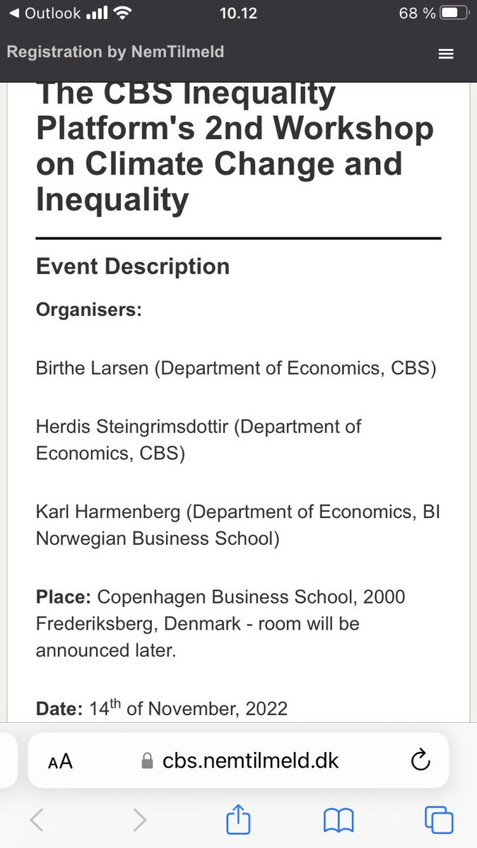 BirtheLarsenCph's tweet photo. Please join the 2nd Climate Change and Inequality workshop 14 November at @CBS_ECON @CBScph
Confirmed speakers are @KrusellPer @hasslerjohn @FrikkNesje and Åsa Löfgren
Submit your paper by 1 October to me: bl.eco@cbs.dk
#CBSInequality @herdissteingrim @KHarmenberg https://t.co/b4nMqEGgSc