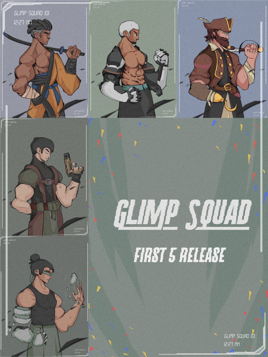 Check out this collection of Glimp Squad by
Marius Silan 🔥
"Welcome to Glimpverse everyone! This collection is a group of people with muscular body type and with unique appearances."
⬇️ Check out the collection in Paras 
paras.id/collection/gli…
Discord: discord.gg/jUsK6kqb7Z