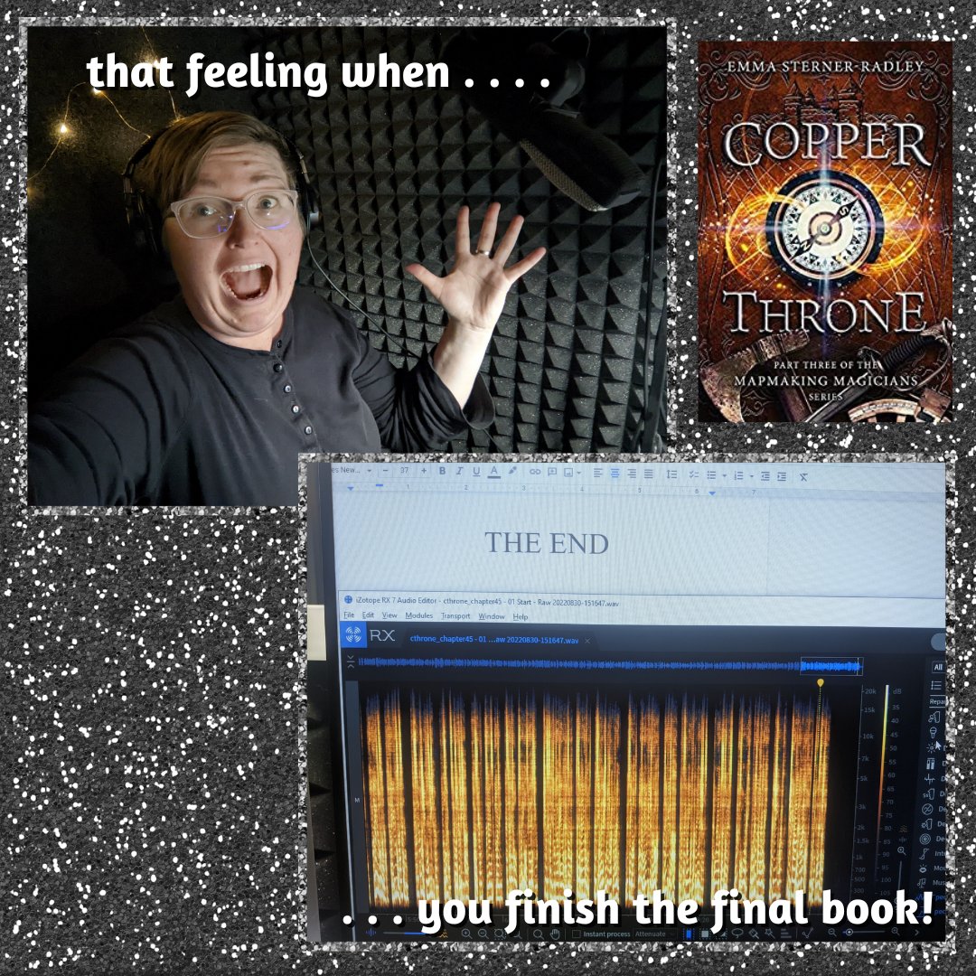 P. J. Morgan - Audiobook Narrator (@listentopj) on Twitter photo What a wild ride! Nearly two years between Book 1 and Book 3 of the Mapmaking Magicians series by <a href="/EmmaSterner/">Emma Sterner-Radley (never here.)</a> Don't miss their final adventure - coming soon!
#YAFantasyAudiobooks #FantasyAudiobooks #ComingToYourEars #LGBTQFantasy #LGBTQYA #LGBTQYABooks #LGBTQYAAudiobooks What a wild ride! Nearly two years between Book 1 and Book 3 of the Mapmaking Magicians series by <a href="/EmmaSterner/">Emma Sterner-Radley (never here.)</a> Don't miss their final adventure - coming soon!
#YAFantasyAudiobooks #FantasyAudiobooks #ComingToYourEars #LGBTQFantasy #LGBTQYA #LGBTQYABooks #LGBTQYAAudiobooks