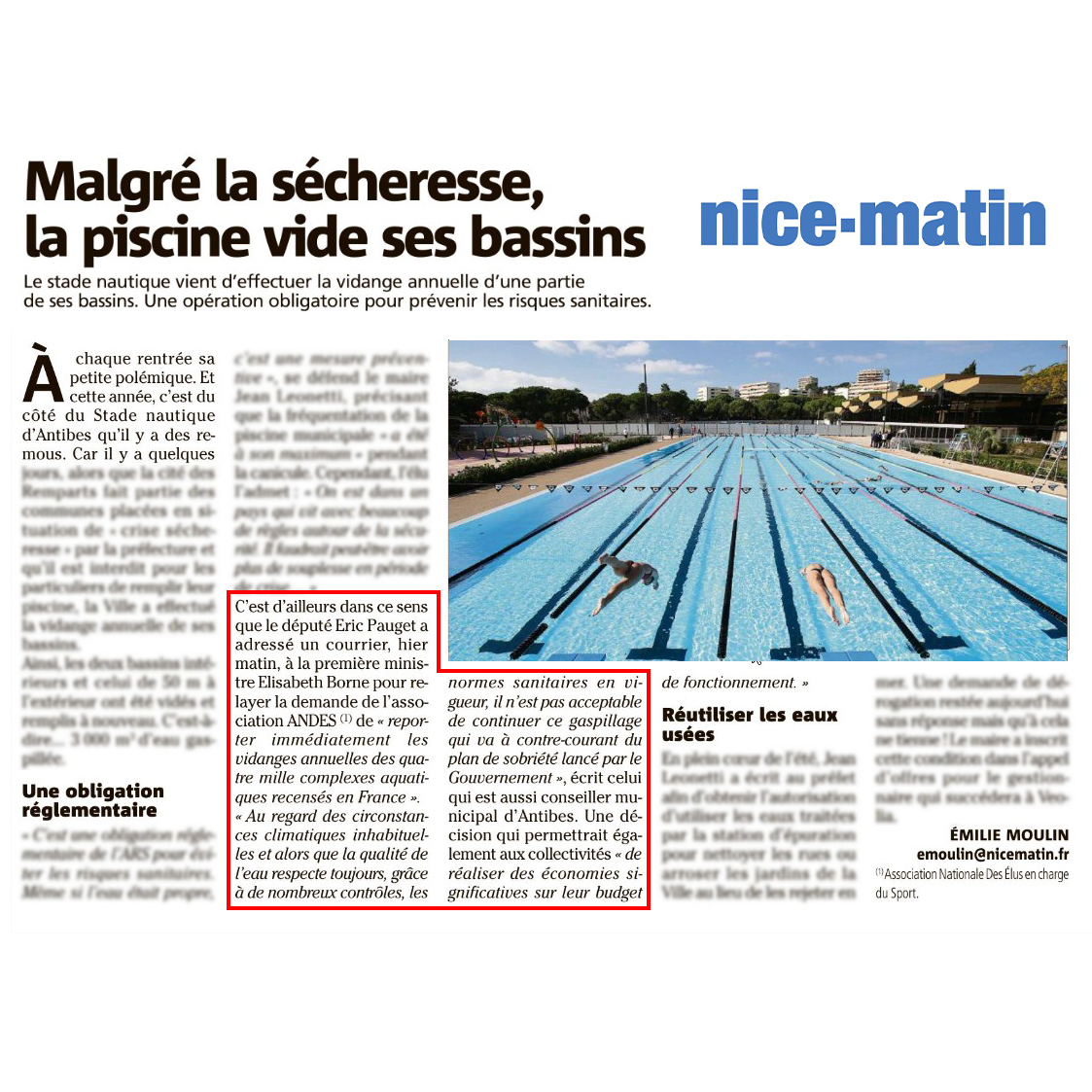 🏊Alors que la majorité des départements métropolitains sont en état d'alerte ou de crise #sécheresse, l'obligation pour les #piscines collectives d'effectuer leurs vidanges annuelles est toujours en vigueur. C'est inadmissible... [1/2]