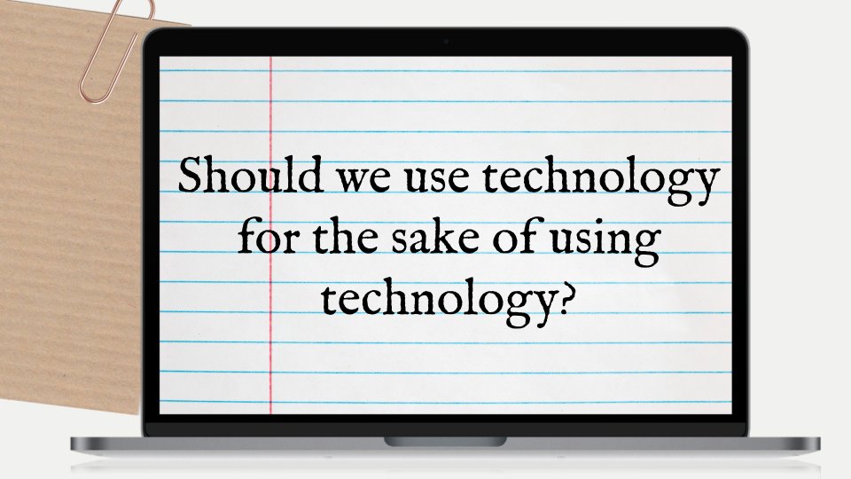 Technology is an integral part of every day life. It is not a choice to include technology, but when we use it it should enhance the learning. Not just to be paperless. 

amzn.to/3lx8iQQ #EdTech