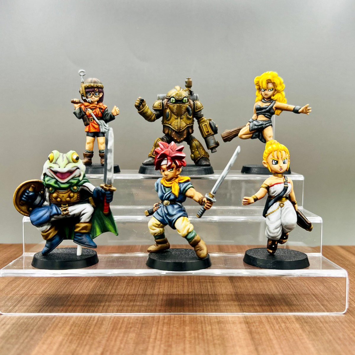 【希少・激レア】クロノトリガー フィギュア キーホルダー 全6体セット リペイントしたキーホルダー全6種を並べました。 魔王もラインナップ