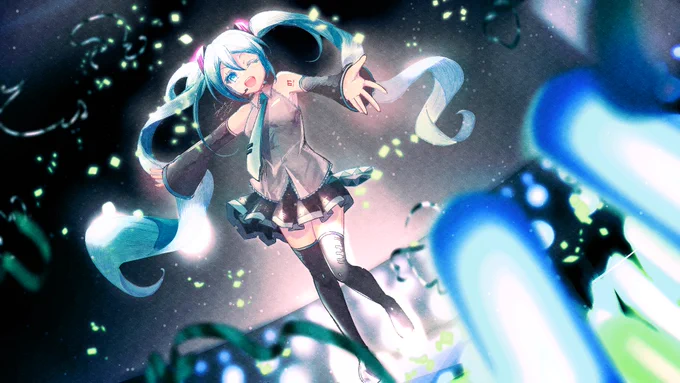 お誕生日&15thおめでとうございます!#初音ミク #初音ミク15th #初音ミク誕生祭2022 