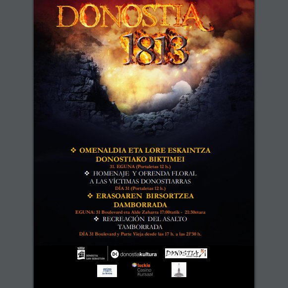📢No te pierdas hoy, 31 de agosto📅, el día de la conmemoración con homenaje, ofenda floral  y recreación histórica del asalto Tamborrada⚔️
#rutasnapoleónicas #Napoleón #recreaciónhistórica #Donostia