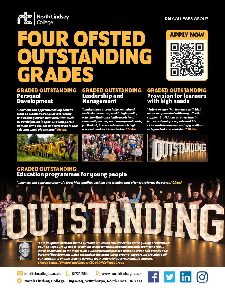 NorthLindsey's tweet photo. We offer a wide range of support here at North Lindsey College. Our recent Ofsted also saw us come out Good with four Outstanding grades.
Need help with your next steps to get #SortedForSeptember, drop in and see us today between 9am and 4pm. https://t.co/ghiDTlGjYk