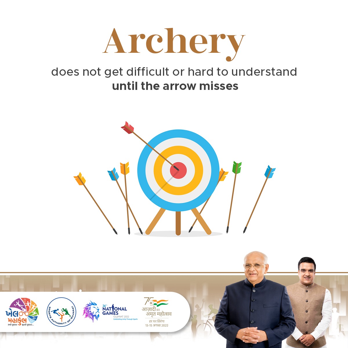sagofficialpage's tweet photo. Archery does not get difficult or hard to understand until the arrow misses

 #sports #sportsnews #sportsmanagement #motivation #sportsmanagement #gujarat #khelkhelgujarat #ramsegujartjitsegujara #games players #playersclub #gujarat #HelloGujarat #SportsSector https://t.co/0UTWguh1hD