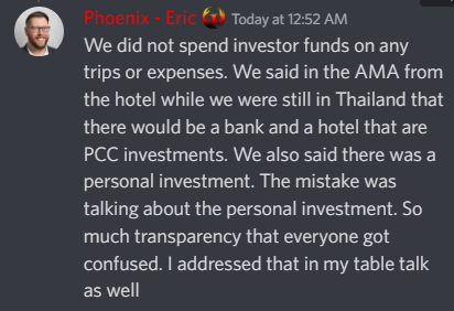 CryptoBasicsSOS's tweet photo. Poor @thephoenixeric just can't catch a break. Stupid investors are now tripping themselves up because he's too transparent. $fire #StopPayingFees https://t.co/yrj72cS9xD