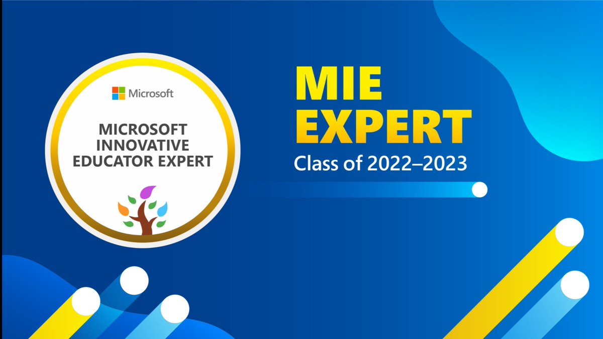 ChristosFlorid1's tweet photo. This year will be awesome! 👌😁 So excited to be selected as an MIE Expert for 2022-2023 #MicrosoftEdu #MIEExpert https://t.co/qnf6taIYEu