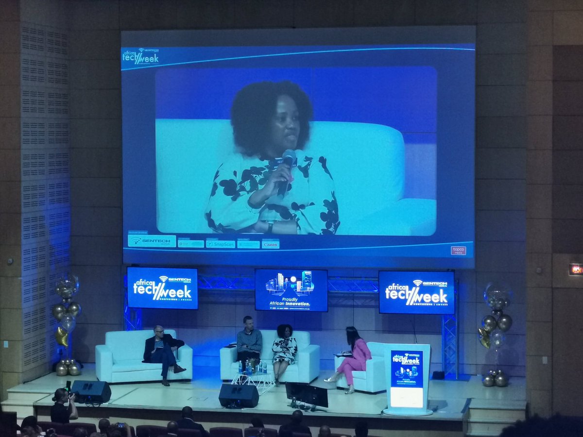 sbudasam's tweet photo. Ms Mmapula Kgari on the discussion panel topic of IOT.
#sentechafricatechweek #SentechATW2022 #ATW2022 @AfricaTechWeek https://t.co/lJW3fHxWCK