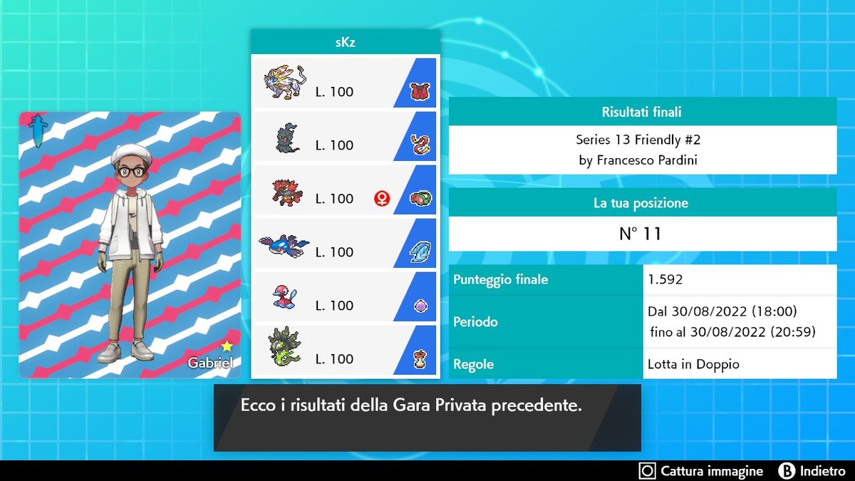 Series 13 it's better than i expected. 9-3 is not a good result but i enjoyed playing a different team than usual, careful Zygarde is the way lol