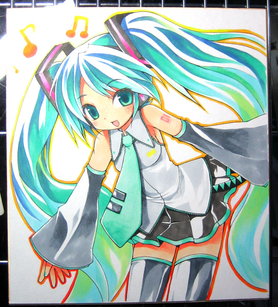初音ミク 「これは2007年に描いたミクちゃん 」|神吉李花☪️🐧のイラスト