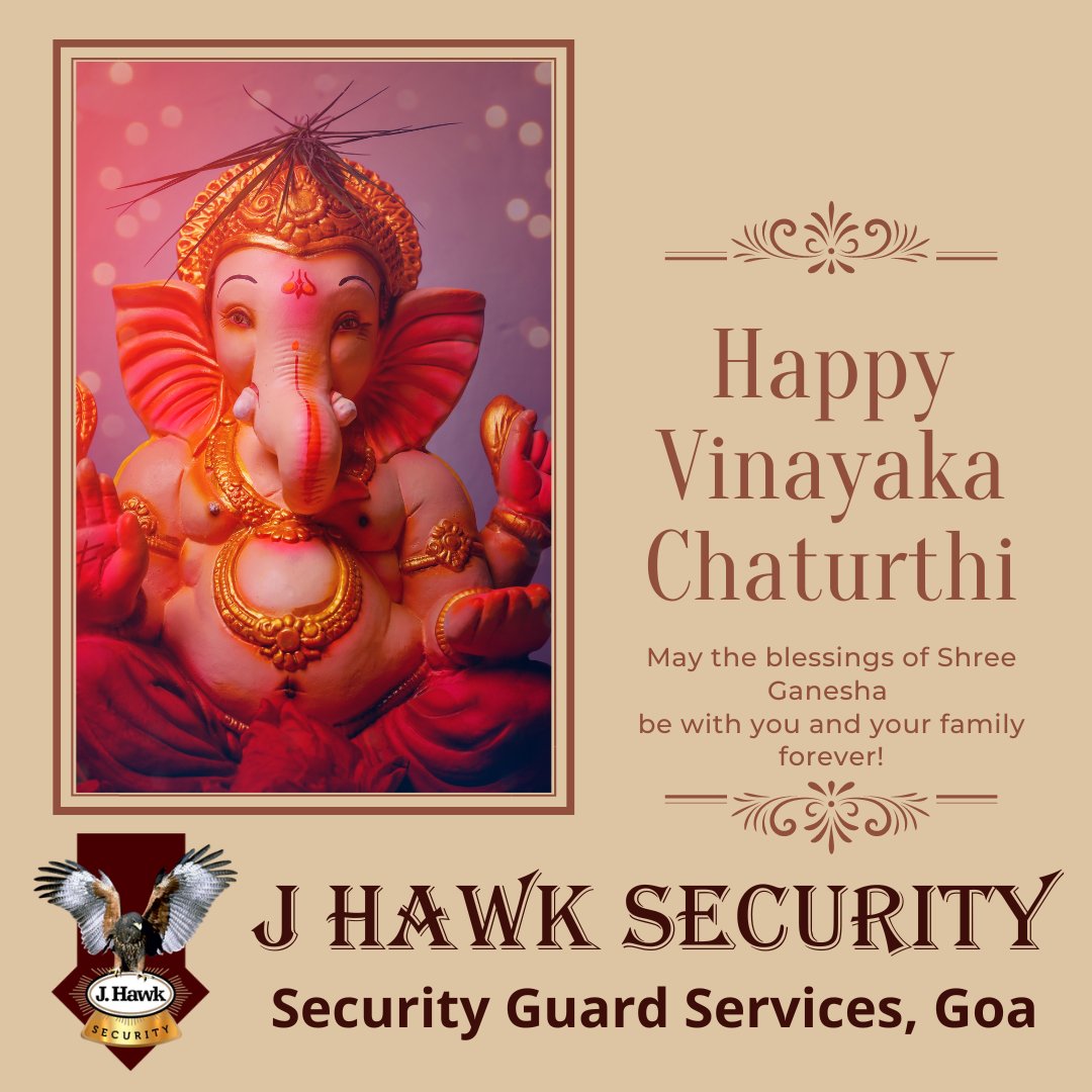 JHawkSecurity's tweet image. May Lord Ganesha bless you and your family with good fortune and wisdom and remove all obstacles.
Happy Ganesh Chaturthi!
.
.
.
#GaneshChaturti #ganeshutsav #Panjim #SecurityServices #Agency #ProfessionalSecurityServices #ganesha #health
