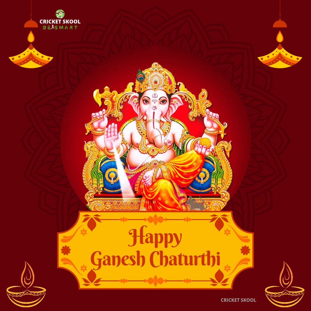 CricketSkool's tweet photo. May Lord Ganesha bestow you power, destroy your sorrow and enhance happiness in your life.
#HappyGaneshChaturthi 
#happyvinayakachavithi #HappyGaneshPuja #GodBless #festival #festivevibes #Festival2022 #ganeshchaturthi2022 #ganpatibappamorya #ganeshchaturthi #GaneshChaturthi https://t.co/6eelGJYGlT
