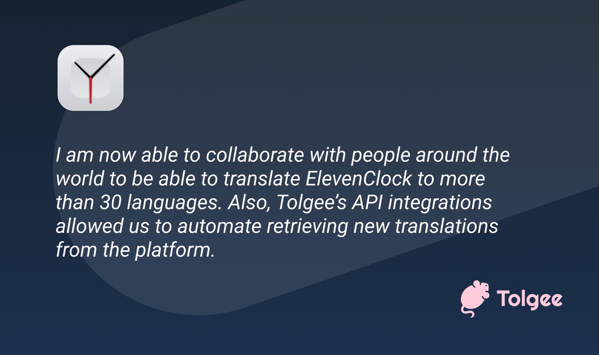 Tolgee_i18n's tweet image. Customizable clock ⏰ on Windows 11 displays @ElevenClockProj is translated to more than 30 languages using Tolgee. And you can contribute with your translations too!