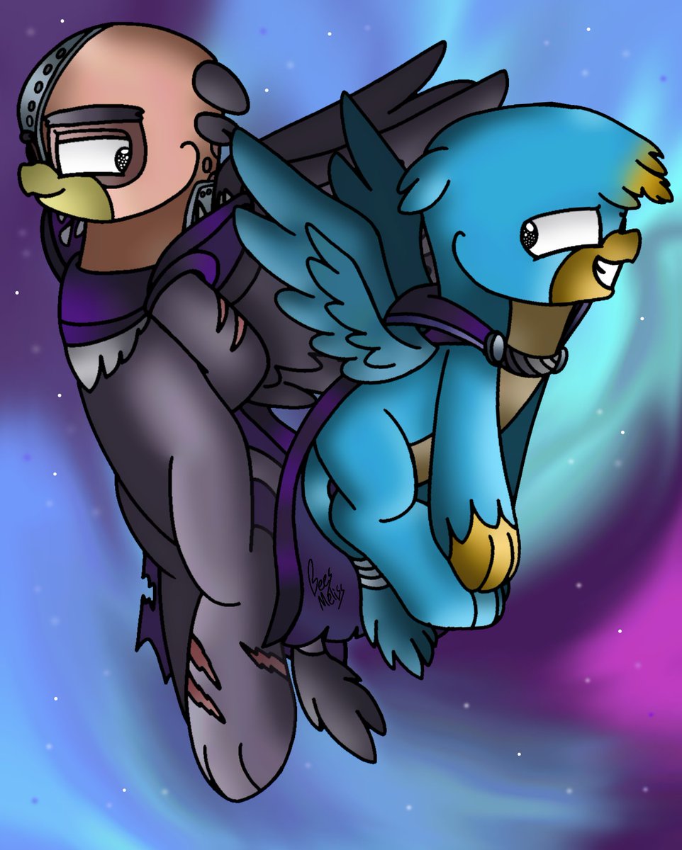 BeesMeliss's tweet photo. Vulture Of The Space (And his Grandson) (MLP Art)
.🌌😈🌌😈🌌
Art by @BeesMeliss (me)
.🌌😈🌌😈🌌
Inspired/ referenced by b_art99's Pinky and the Brain artwork
.🌌😈🌌😈
#BeesMeliss #gallus #mlpgallus #mlpgrandpagruff #grampagruff #grandpagruff #mylittlepony #mlp #griffon https://t.co/JRyTpR5ARH