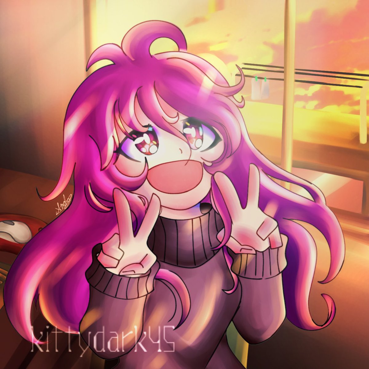 Kittydark45's tweet photo. Aliny Otaku 😎👌

Personaje de @Spring_SFC 

#aliny #anime #fanart #dibujodijital #Ilustración #artwork https://t.co/rO5ZConwcH
