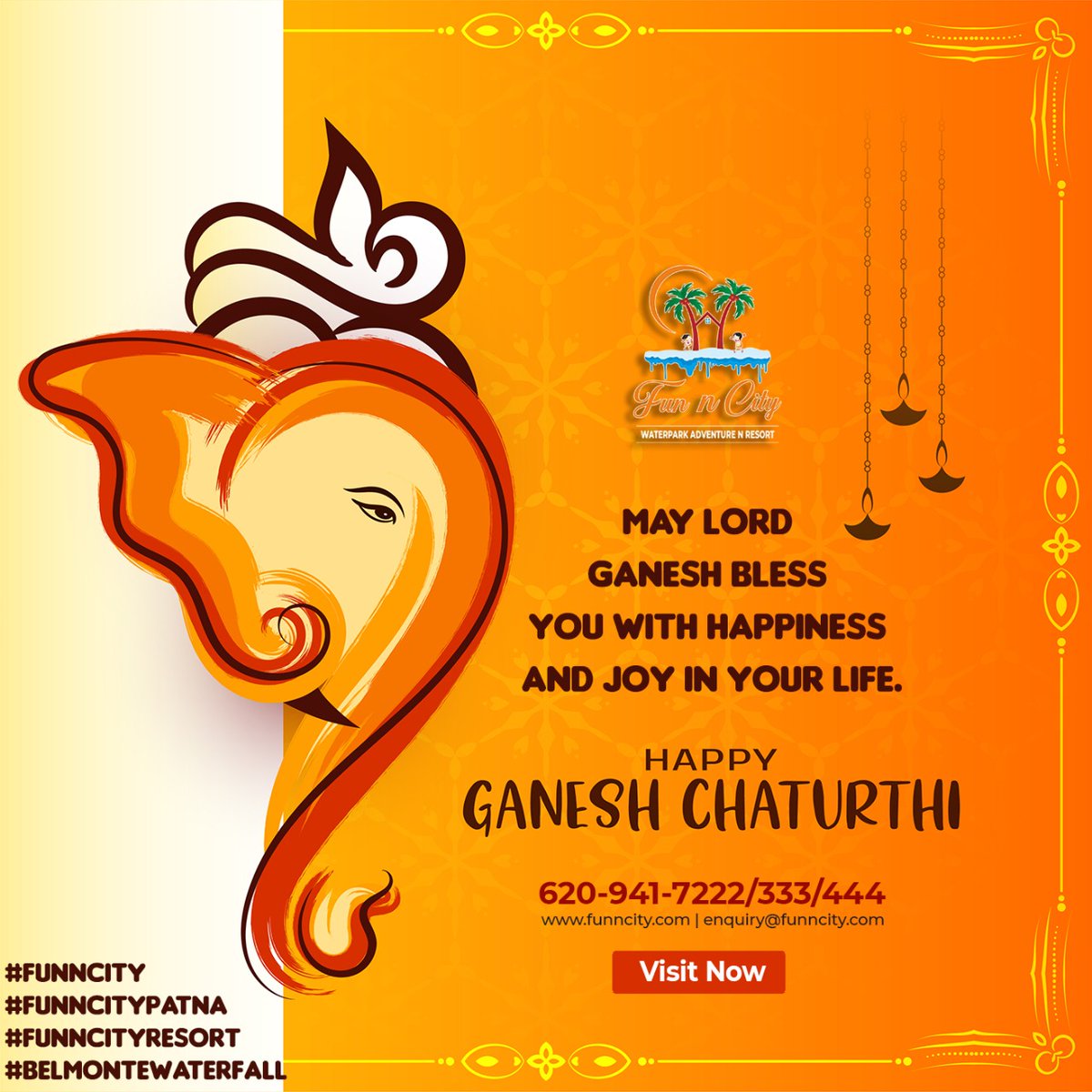 FunnCityPatna's tweet photo. May Lord Ganesh bless you with happiness and joy in your life.
#HappyGaneshChaturthi #ganeshchaturthi #GaneshChaturthi2022 #ganapatibappamorya #ganapatibappa #गणेश_चतुर्थी #funncitypatna #funncityresort #funncity #belmontefall #belmontefallpatna #belmontewaterfall https://t.co/CXFldt4099