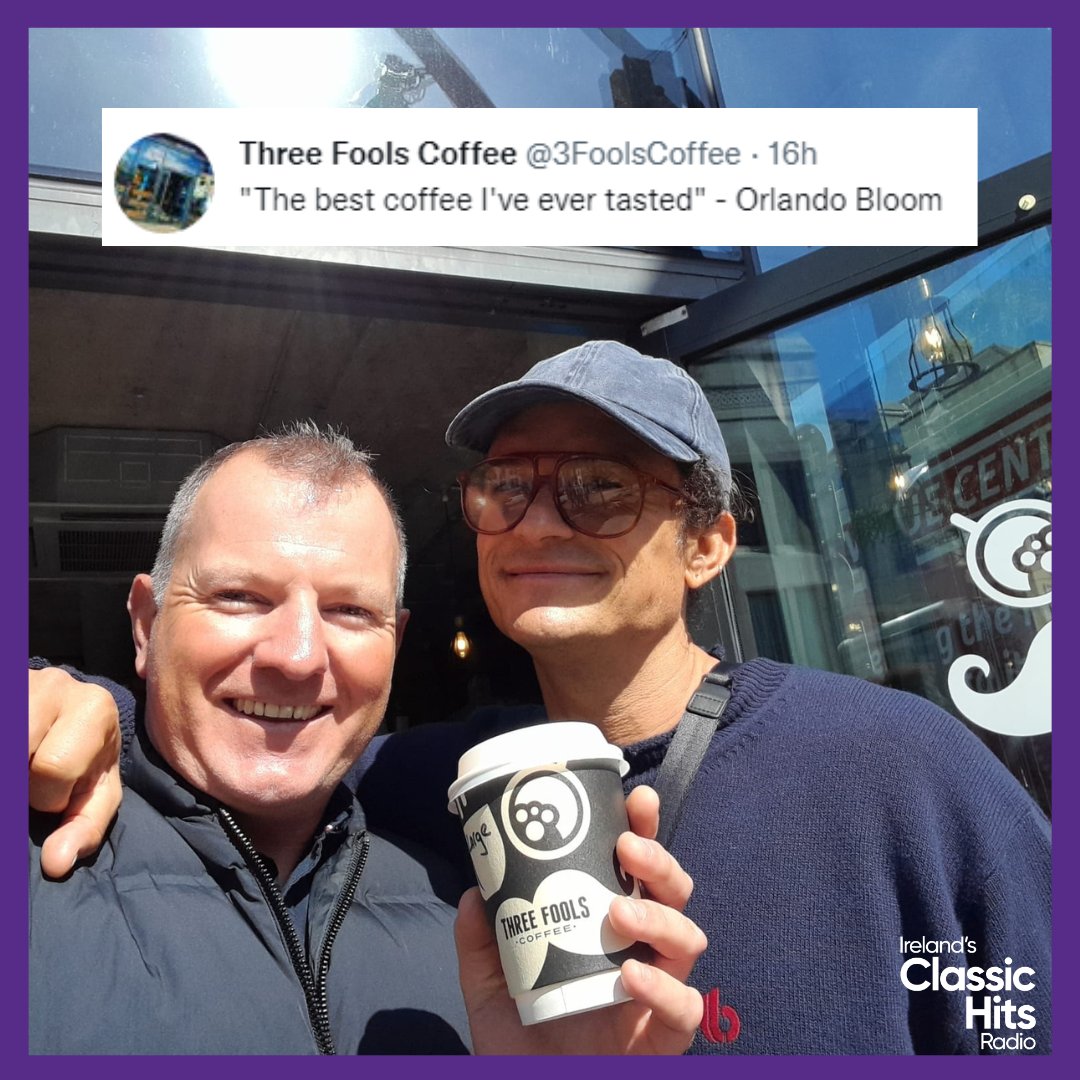 <a href="/katyperry/">KATY PERRY</a> and Orlando Bloom were spotted in Cork city centre yesterday. Bloom stopped for a coffee 
<a href="/3FoolsCoffee/">Three Fools Coffee</a> and said it was "the best coffee I've ever tasted" ☕️

(📸Twitter: <a href="/3FoolsCoffee/">Three Fools Coffee</a>)

#ClassicHitsRadio #OrlandoBloom #KatyPerry #LordOfTheRings #PiratesOfTheCarribean