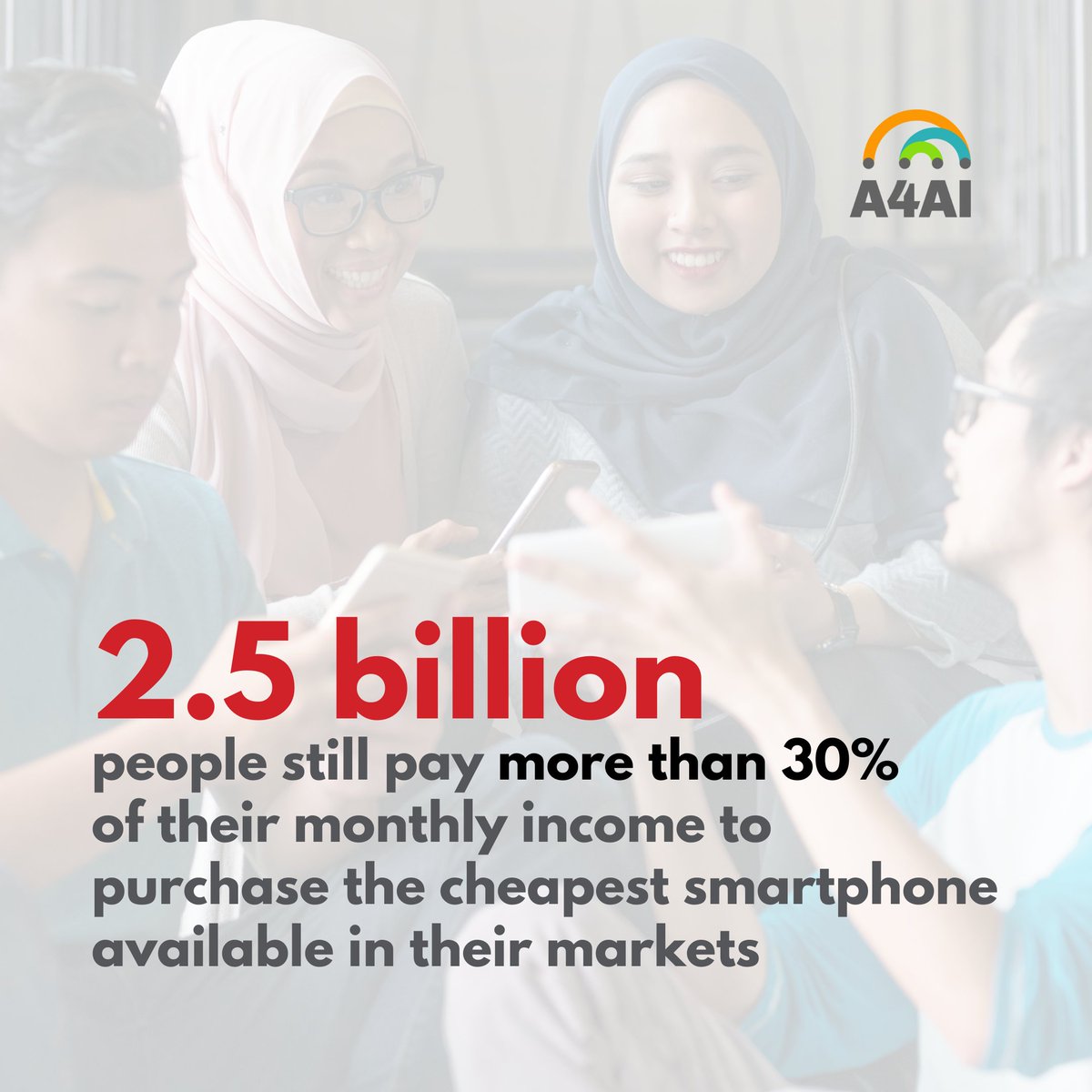 A4A_Internet's tweet photo. NEW: Smartphones enable digital participation – but they remain unaffordable for many around the world, especially in low and middle-income countries. https://t.co/CPjOh6V44B https://t.co/MU9ZKAKTCA