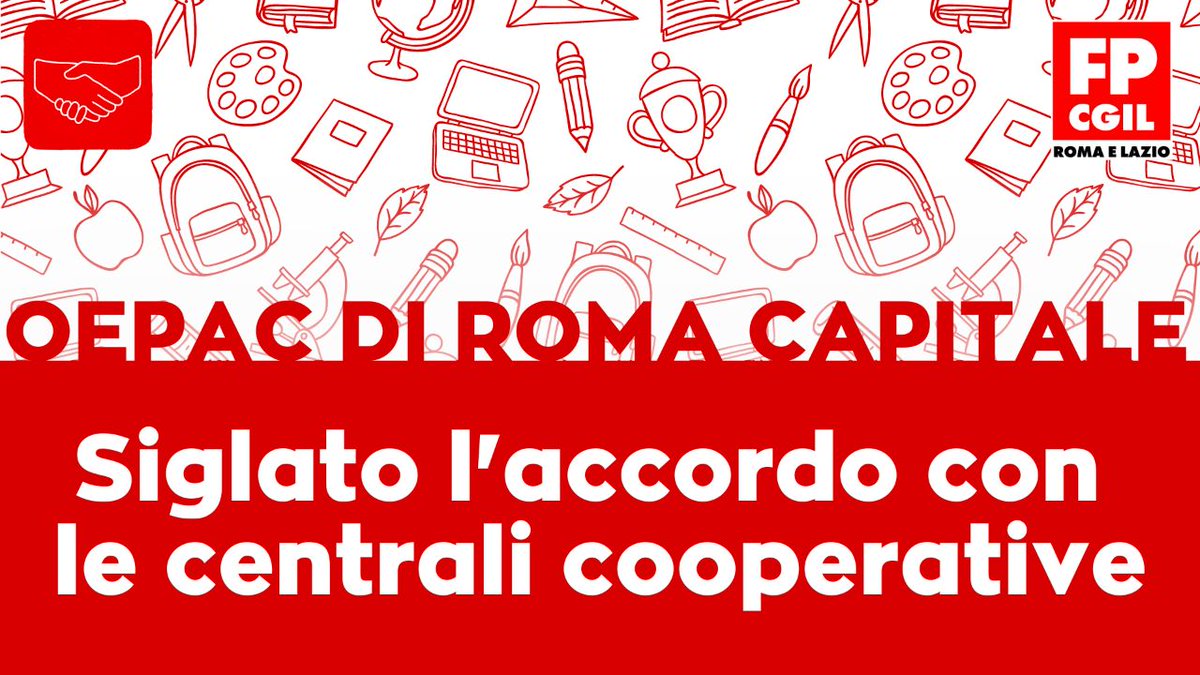 🔴 Oepac di Roma Capitale: sottoscritto accordo con le centrali
cooperative sul passaggio del personale nei nuovi
soggetti gestori tramite l'accreditamento: tutele a 360° per chi lavora nell’assistenza
scolastica.
➡ Leggi tutto: tinyurl.com/mtefmue3

#SosCoop