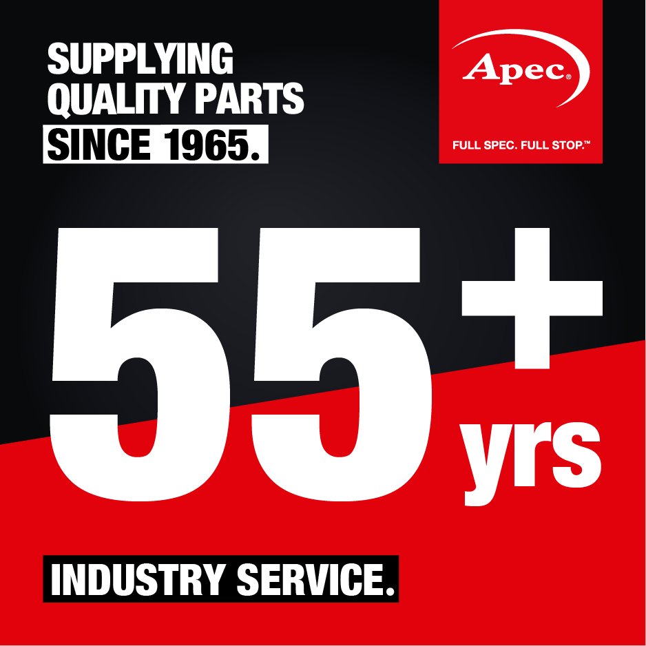apecautomotive's tweet photo. With 57 years in the industry, Apec is the market leading brand in aftermarket braking, supplying OE quality braking components since 1965! Full spec. Full stop.
To find out more about Apec, visit: https://t.co/RyZooaX2rZ
#ApecAutomotive #Aftermarket #CarParts #CarComponents https://t.co/x5Q70ipZxu