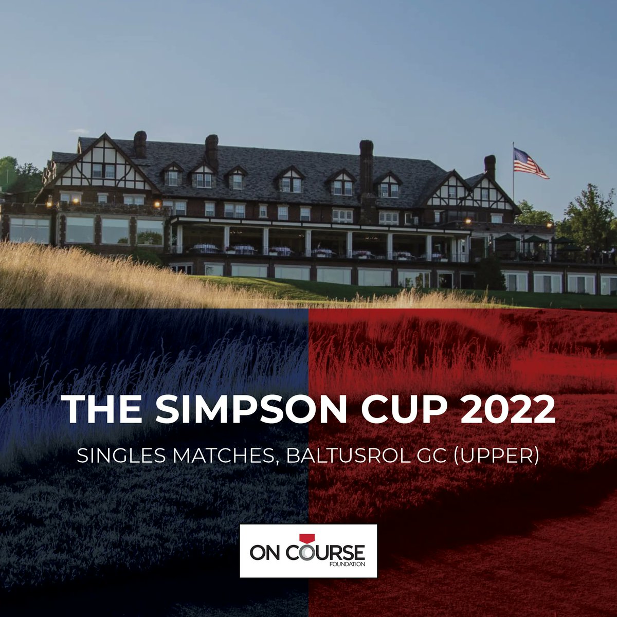OnCourseCharity's tweet photo. Day 2 is here and it's Singles Day!!! With a 4-2 lead, @SimpsonCupGB go into day two of the Simpson Cup at @baltusrolgolfclub full of hope in the singles matches.
To follow the action, click here https://t.co/aQkJrySicC
#oncoursefoundation #teamgb #simpsoncup https://t.co/MdBIzwj1sn
