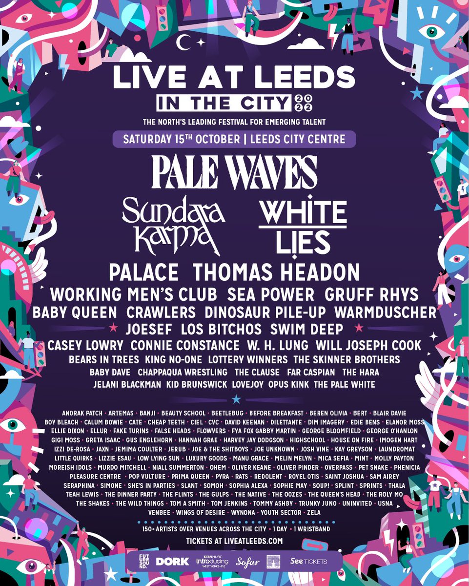 StOooked to be headed to Leeds for the first time for @liveatleedsfest Oct 15th. Get yer tickets, get yer tickets and come party wiv us. 🍺🍺🍺 xxx Tickets - slant.plctrmm.to/live #LALITC2022 #LiveAtLeedsInTheCity2022