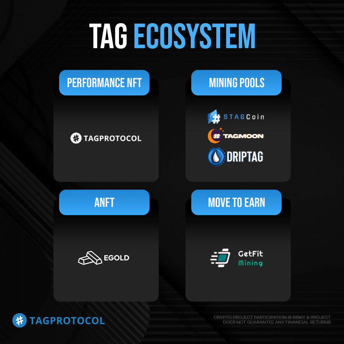 tagprotocol's tweet image. #RETWEEET #FOLLOW 

@egold_farm 
@StagCoin1
@ctagmoon
@driptagio
@GetFitMining 

#crypto #Ecosystem #nft #NFt #PNFT #ANFT #INFT #MINING 
#miningindustry #miningfarm #miningpools #smartcontract #TAGCHAIN