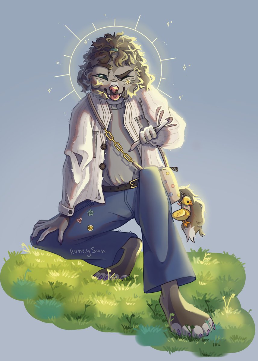 H0ney_Sun's tweet photo. got a new friend a long time ago, soo I drew her :)
my shading skills have improved i think! 
🌱🦆🌙
#furry #digitalart #furryart #h0neysun https://t.co/yQMrR3FzM9