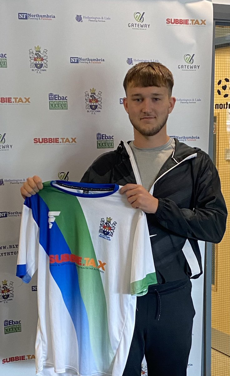 Blyth_TownFC's tweet photo. Pleased to announce the signing of Rhys McLeod from Ryton &amp; Crawcrook Albion. He’s a young, quick and hard working forward. Who we’re sure will bring many types of goals https://t.co/yabvEA50Ul