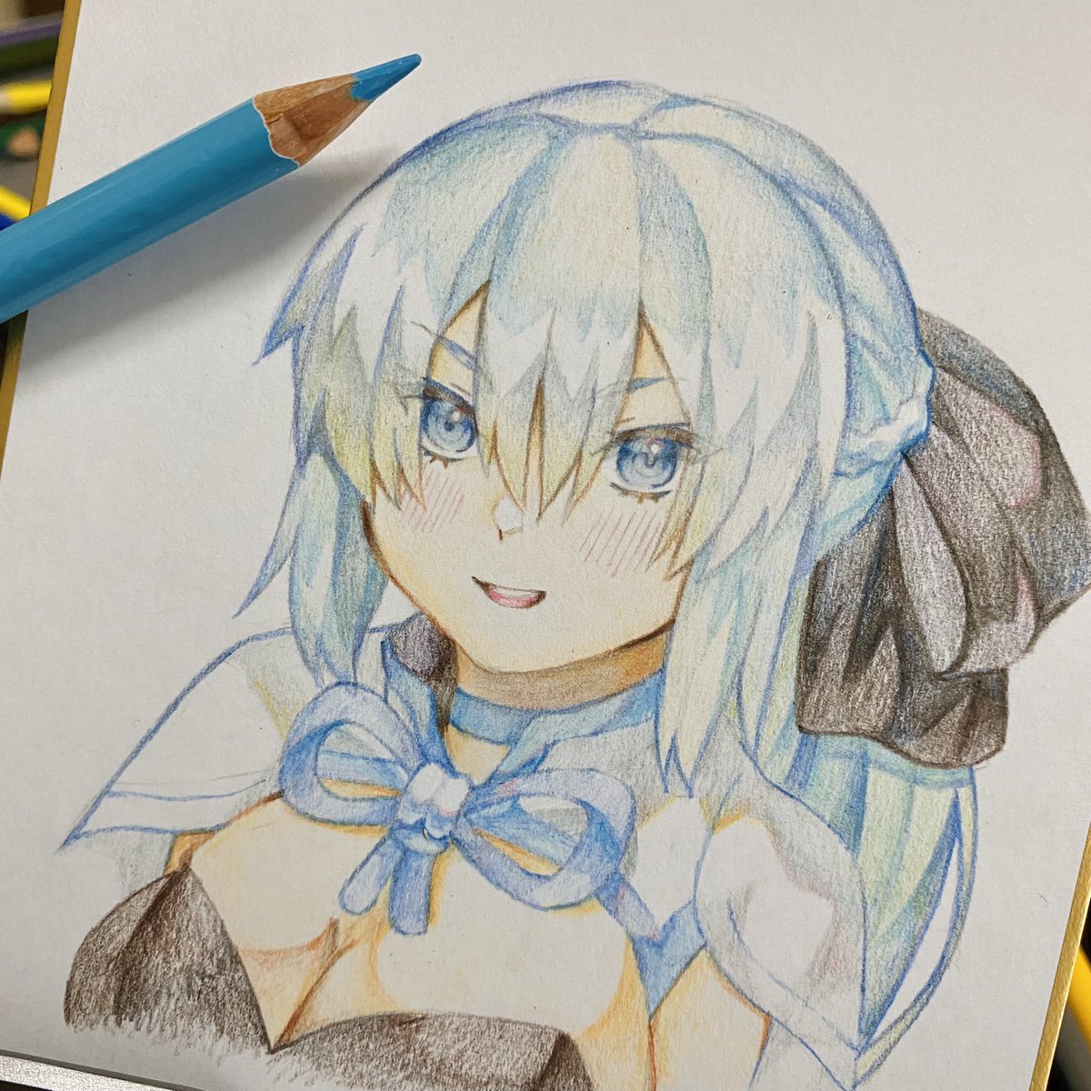 モルガン(Fate) 「色紙のモルガンさん 」|あきおのイラスト