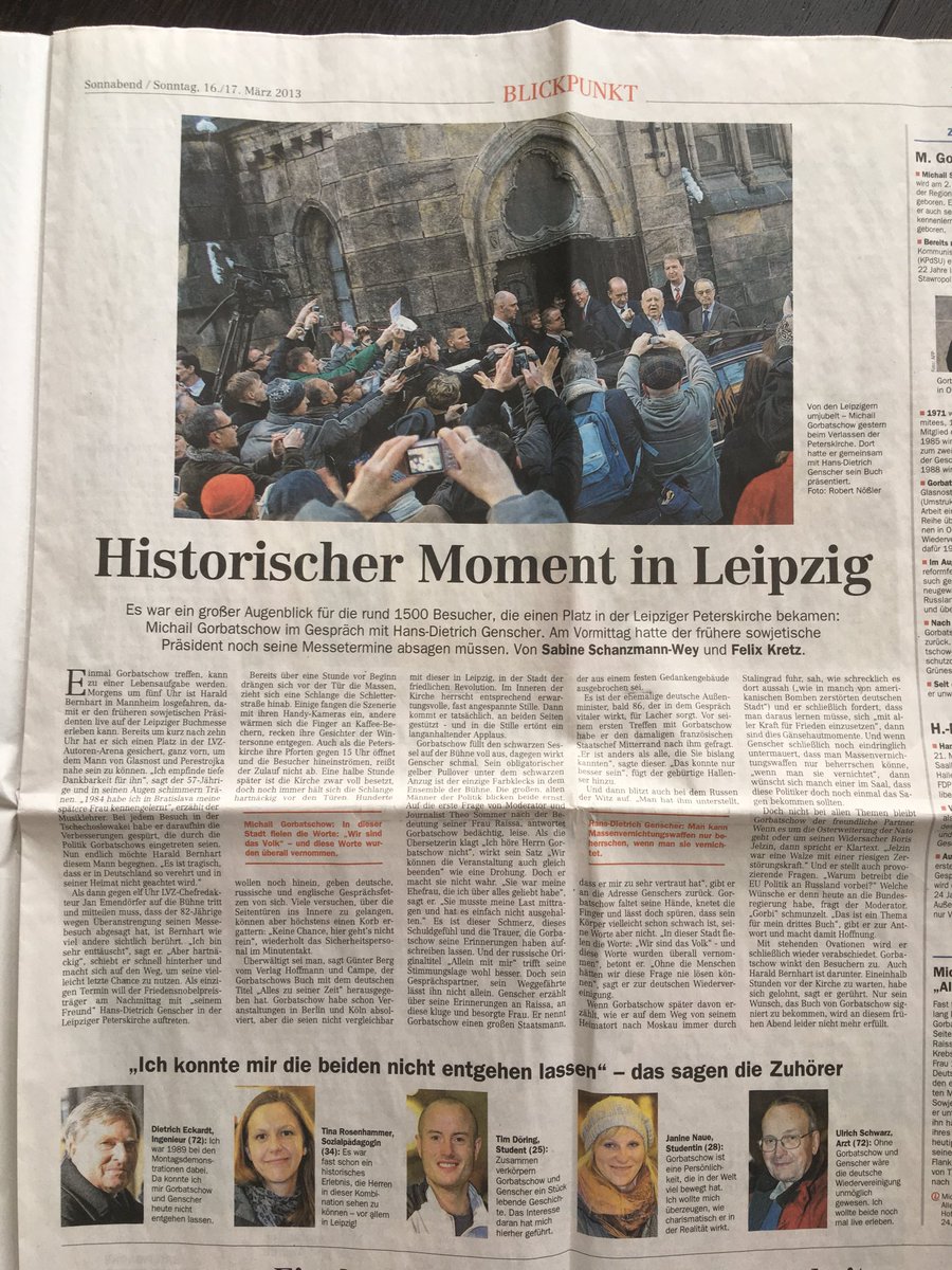 Ich hatte das große Glück, #Gorbatschow 2013 persönlich erleben zu dürfen. Man müsse sich mit aller Kraft für den Frieden einsetzen, sagte er…😥